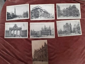 Brussels Belgium Buildings. 1910-20. 7 Postcards. Market Place, Gallery etc - Picture 1 of 9