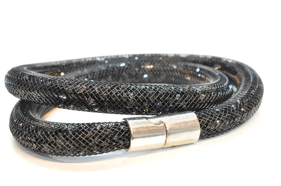 Diamond Style Damen Armband New Ice Crystal Mesh Double schwarz 15-FW7016/404 - Bild 1 von 1