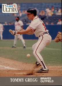 1991 Ultra Atlanta Braves Baseball Card #6 Tommy Gregg