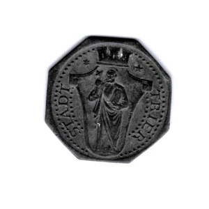 TRIER (RHINE) - BEAUTIFUL HISTORICAL ZINC OCTOGONAL 10 PFENNIGS, ND (1917) - Picture 1 of 2