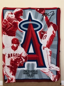 Los Angeles Anaheim Angels Baseball Fleece Blanket MIKE TROUT NEW SGA - Picture 1 of 1