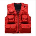 Mens Fashion Sleeveless Jacket Cargo Multi-pocket Vest Tooling Outdoor Waistcoat