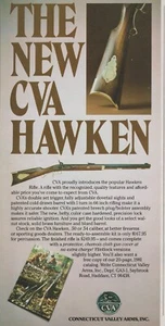 1981 CVA Connecticut Valley Arms - Hawken Muzzleloader Rifle - Print Ad Photo - Picture 1 of 2