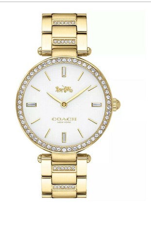 NUOVO Orologio Coach Donna Park Bracciale Acciaio Inox Tono Oro Oro