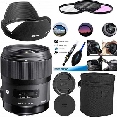 Sigma 35mm F1.4 Art DG HSM Lens for Canon - Deal Expo Accessories Bundle - Image 1 of 4