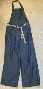 Sweaty Betty Denim Look Tencel Dungarees - Size Large - Picture 1 of 3