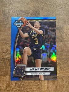 2024-25 Bowman University Chrome #26 Hannah Hidalgo rifrattore blu #017/199 - Foto 1 di 2