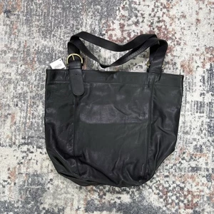 Coach Soho Tote Bag Vintage Black Leather Brass Buckle NWT - Picture 1 of 9