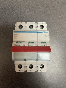 HAGER 125 AMP TRIPLE POLE MAIN SWITCH DISCONNECTOR SBR399 Incomer 125A SBR Three - Picture 1 of 6