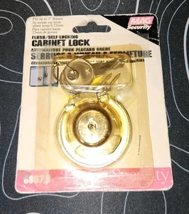 New  Brass Flush Self Locking Cabinet Locks Mortise Drawer 8807B 8806B S23 - Picture 1 of 1