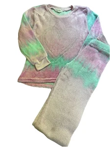 💕Girls Jessica Simpson Tie-Dye Heart Pajama Set 💕 Size M Super Cozy - Picture 1 of 3