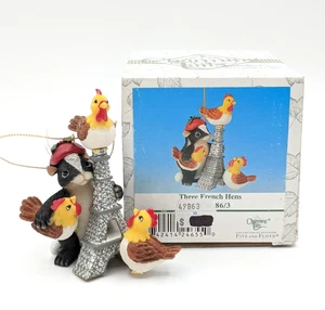 2000 Fitz & Floyd Charming Tails Christmas Ornament - Three French Hens #86/3 - Bild 1 von 4