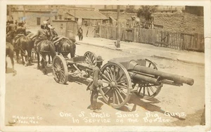 RPPC Postkarte W.H. Horne Foto Onkel Sams großes Geschütz Grenzkrieg mexikanischer Einfall - Bild 1 von 2