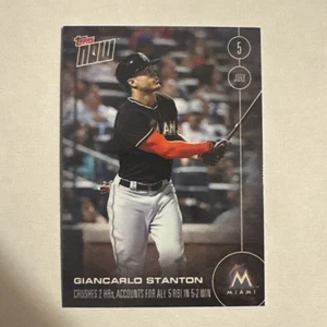 2016 TOPPS NOW ONLINE EXCLUSIVE GIANCARLO STANTON Crushes 2 HRs PRINT /254 SSP - Picture 1 of 2