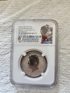 2019 S Kennedy 50c Half Dollar Apollo 11 Set NGC PF70 Enhanced Reverse Proof - Picture 1 of 2