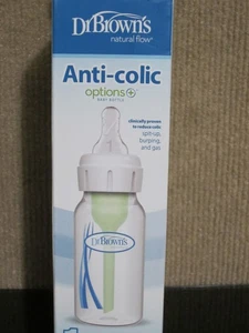 Dr. Brown's Natural Flow Anti-Colic Options+ Narrow Baby Bottle 4oz/120 (120ml) - Picture 1 of 7