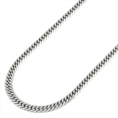 Collar doble Kihei 6 caras Pt999 platino 50,7 g 50 cm joyería unisex de lujo Foto 1 de 4