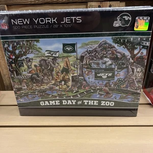 NFL New York Jets Game Day at The Zoo 500 Piece Puzzle 28" X 10.5" - Picture 1 of 3