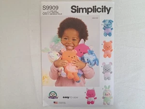 Simplicity Muster - 9 Zoll Plüschtiere (Einheitsgröße) #S9909 - ungeschnitten - Bild 1 von 6