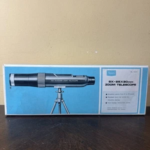 Vintage SEARS 8X -25X30MM Zoom Telescope No. 6313 w/ Original Box - Picture 1 of 6