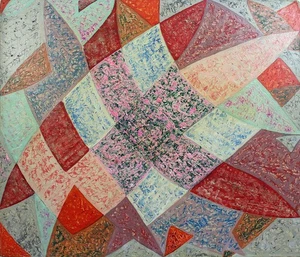 SUPERB ABSTRACT CUBISM STUDY Acrylic Painting On Board  c1960 - Picture 1 of 7