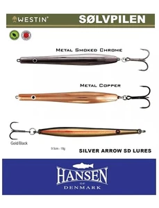 Blinker WESTIN Sølvpilen 2 Farben Set 16g + Hansen SILVER ARROW 9,5cm 18g in GB - Bild 1 von 4