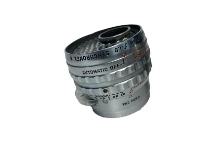 Vintage Elgeet Synchronex 8 f/1.8 25 13mm Movie Film Camera Lens Cine - Image 1 of 4