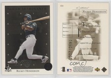 1998 SP Authentic Sheer Dominance Gold /2000 Rickey Henderson #SD2 HOF