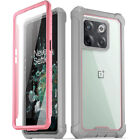 For Oneplus 10T Case Clear Back Shockproof Cover 360 Full Coverage Pink
