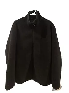Theory Herren schwarz Herbst Klasse Gletscher Sherpa Reißverschluss Fleece Jacke Größe L EUC - Bild 1 von 4