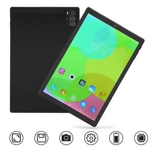 Black Tablet 10.1 Inch IPS 6GB RAM 128GB ROM Octa Core CPU 5000mAh HD Tablet - Picture 1 of 12