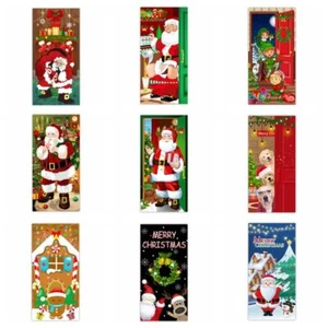 Ornaments Christmas Hanging Cloth Christmas Door Cover  Holiday Party - Picture 1 of 23