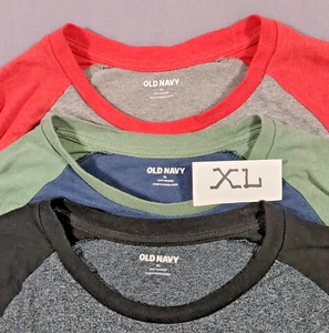 3er Pack Paket Old Navy Herren XL zweifarbige Langarmhemden - Bild 1 von 12