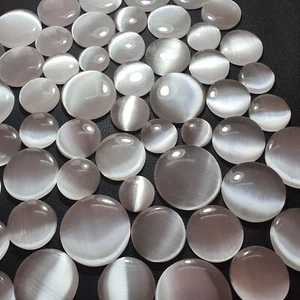 Cabujón ético de piedras preciosas sueltas de selenita natural - Imagen 1 de 7