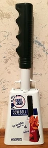 Cowbell 9,85" Largo Blanco con Manija Negra Personalizar PAQUETE ABIERTO Envío Gratuito - Imagen 1 de 5