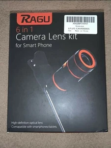 Smartphone Camera Lens Kit 6 in 1 Universal 0.62x Wide  25x Macro 235° Fisheye  - Picture 1 of 4