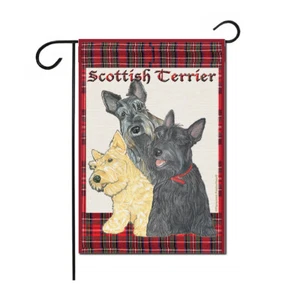 Scottish Terrier Scottie Garden Flag Double Sided 12" x 17" - Picture 1 of 1