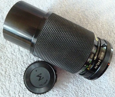 SOLIGOR f4.5 70-210mm ZOOM+MACRO MC LENS & REAR CAP - CANON C/FD MOUNT - TESTED - Image 1 of 4