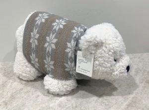 Cerámica Barn Parker oso polar con isla justa suéter almohada invierno - Imagen 1 de 3