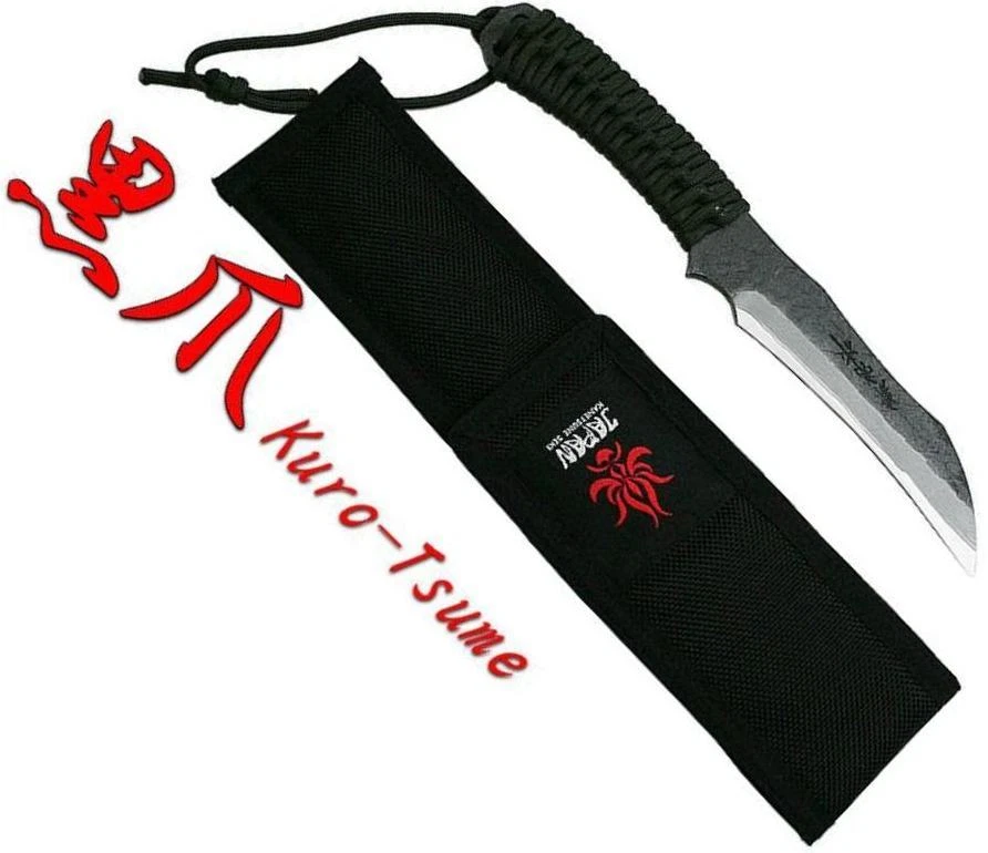 KANETSUNE Kuro-Tsume 235 mm acero azul #2 con funda de nailon envuelta paracord KB-262 Foto 1 de 1