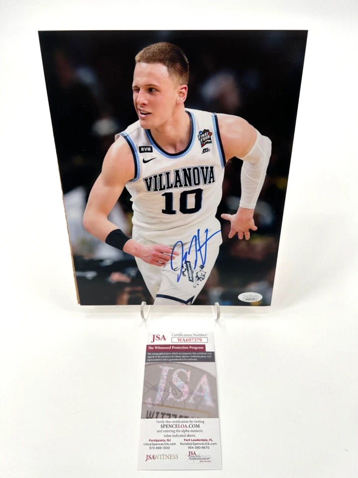 DONTE DIVINCENZO VILLANOVA WILDCATS SIGNED 8X10 PHOTO JSA WITNESS COA #4 - Image 1 of 1