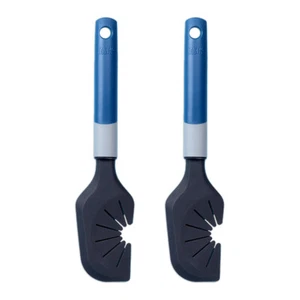 2x Tasty 2-in-1 Dough Scraper/Whisk Cleaner Baking/Cooking Utensil 28cm BLK/BLU - Picture 1 of 5