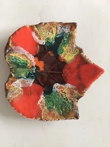 Pottery Ivallauris Leaf Plate Collectible 7.5x7.5 Inch - Bild 1 von 6