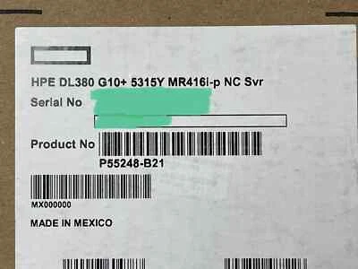 HPE DL380 Gen10+Plus 8SFF Xeon 5315Y 8C 32GB MR416i-p 800W PSU SATA/SAS/NVMe 10G - Image 1 of 4