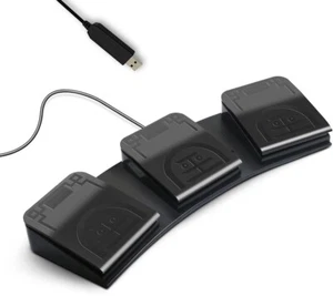 USB Foot Pedal PC 3 Key Foot Pedal Customized Foot Switch Programmable Computer - Afbeelding 1 van 5