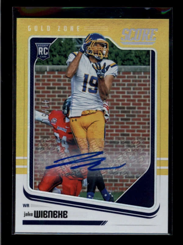 JAKE WIENEKE 2018 PANINI SCORE ROOKIE GOLD ZONE AUTOGRAPH AUTO #47/50 AK3210 - Image 1 of 1