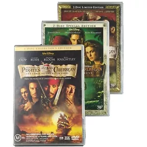 Pirates of the Caribbean 1, 2, 3 (DVD, 2003-2007) - Picture 1 of 7