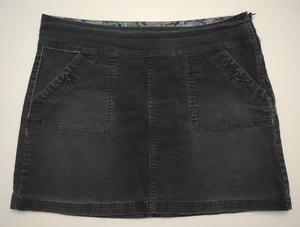 Prana minigonna casual in velluto a coste grigio scuro donna taglia 14 - Foto 1 di 6