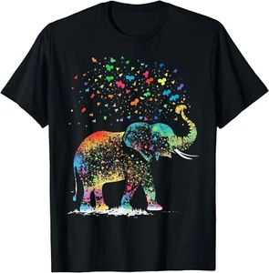 Süßes T-Shirt Elefantenliebhaber Tier auf Elefant Geschenk Unisex - Bild 1 von 3