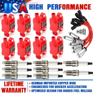 Super Performance UF413 Ignition Coil+Spark Plug+Wire For Chevy GMC 5.3L 6.2L V8 - Picture 1 of 23
